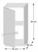 kuchynsk linka LINE G 30 vrchn skrinka - rozmery, ilustran obrzok