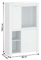 regl LINDY 2D - rozmery, farba: biely lesk