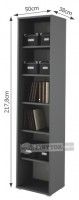regl RIOMA typ 02 - rozmery, farba: grafit