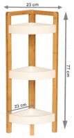  regl FONG - rozmery, farba: prrodn/biela