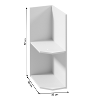 kuchynsk linka ROYAL D25PZ skrinka spodn - rozmery, strana: av, farba: korpus biela, ilustran obrzok
