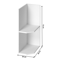 kuchynsk linka ROYAL D25PZ skrinka spodn - rozmery, strana: Prav, farba: korpus biela, ilustran obrzok