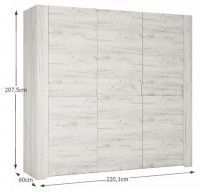 skria ANGEL TYP 22 - rozmery, farba: biela craft