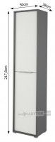 skria RIOMA typ 05 - rozmery, farba: grafit / biela
