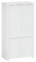 skria LINDY 4D, farba: biely lesk