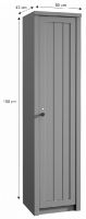 Skria PROVANCE S1D - rozmery, farba: siv