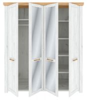 Skria 4D SUDBURY Q - vntro skrine, farba: dub craft zlat/dub craft biely