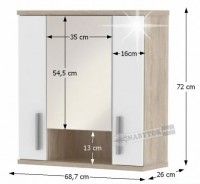 Li01 zvesn skrinka nad umvadlo - rozmery, ilustran obrzok