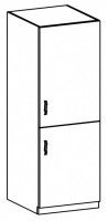 kuchynsk linka PROVANCE skrinka na vstavan chladniku D60ZL P, strana: Prav, farba korpusu: biela / dvierka: sosna Andersen, ilustran obrzok