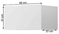 skrinka zvesn SPRING ED60 - rozmery, farba: biela, ilustran obrzok