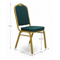 konferenn stolika ZINA 2 NEW - rozmery, poah: ltka zelena vzor./kov - zlat matn, ilustran obrzok