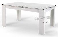 stl TOMY NEW - rozmery (160x90), farba: biela