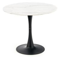 farba: biela - mramorový efekt/kov s povrchovou úpravou - čierna, stôl AMBROSIO - ilustračný obrázok