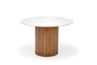 stl BRUNO, farba: biely mramor / orech