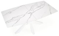 farba: biela - mramorový efekt/kov s povrchovou úpravou - biela, stôl VIVALDI - ilustračný obrázok