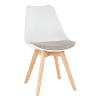 stolika DAMARA, poah: ltka sivobov/tvrden plast - biela/plast + drevo - buk, ilustran obrzok