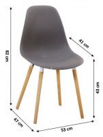 farba: siv, stolika KALISA, rozmery - ilustran obrzok