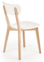 stolika BUGGI, farba: biela/masvne drevo - buk, ilustran obrzok