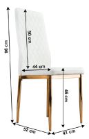 poah: ekokoa biela/kov - zlat, stolika DEVONA, rozmery - ilustran obrzok