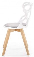 stolika K-308, poah: ltka siv/tvrden plast-biela/masvne drevo - prrodn, ilustran obrzok