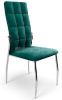stolika K-416,  poah: ltka VELVET tmav zelen, farba: strieborn