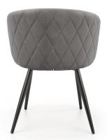 poťah: látka VELVET sivá/kov s povrchovou úpravou - čierna, stolička K-430 - ilustračný obrázok