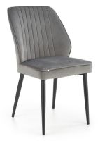 stolika K-432, poah: ltka zamatov VELVET siv/kov s povrchovou pravou - ierna, ilustran obrzok