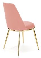 poťah: látka VELVET ružová/kov - zlatá, stolička K-460 - ilustračný obrázok