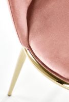 poťah: látka VELVET ružová/kov - zlatá, stolička K-460 - ilustračný obrázok