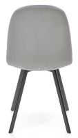 stolika K-462, poah: ltka zamatov VELVET siv/kov s povrchovou pravou - ierna, ilustran obrzok