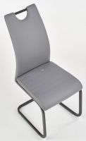 stolika K371, poah: ekokoa siv/kov s povrchovou pravou - ierna, ilustran obrzok