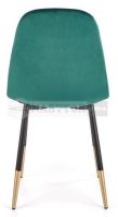 stolika K-379, poah: ltka VELVET tmav zelen/kov s povrchovou pravou - ierna/zlat, ilustran obrzok