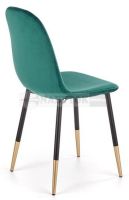 stolika K-379, poah: ltka VELVET tmav zelen/kov s povrchovou pravou - ierna/zlat, ilustran obrzok