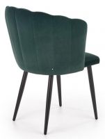 stolika K-386, poah: ltka VELVET tmav zelen/kov s povrchovou pravou - ierna, ilustran obrzok