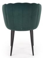 stolika K-386, poah: ltka VELVET tmav zelen/kov s povrchovou pravou - ierna, ilustran obrzok