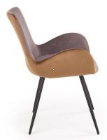 stolika K392, poah: ltka VELVET tmav siv/hned/kov s povrchovou pravou - ierna, ilustran obrzok