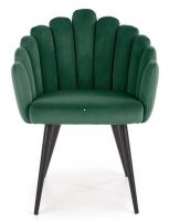 stolika K410, poah: ltka VELVET tmav zelen/kov s povrchovou pravou - ierna, ilustran obrzok