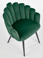 stolika K410, poah: ltka VELVET tmav zelen/kov s povrchovou pravou - ierna, ilustran obrzok