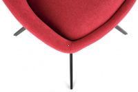 poťah: látka červená/kov s povrchovou úpravou - čierna, stolička K-431 - ilustračný obrázok