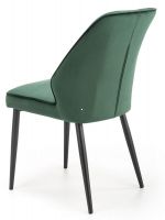stoli�ka K-432, po�ah: l�tka VELVET tmav� zelen�/kov s povrchovou �pravou - �ierna, ilustra�n� obr�zok