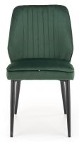 stoli�ka K-432, po�ah: l�tka VELVET tmav� zelen�/kov s povrchovou �pravou - �ierna, ilustra�n� obr�zok