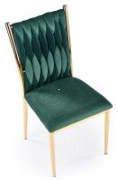 poťah: látka VELVET tmavá zelená/kov s povrchovou úpravou - zlatá, stolička K-436 - ilustračný obrázok