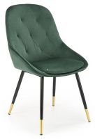 stolika K-437, poah: ltka VELVET tmav zelen/kov s povrchovou pravou - ierna/zlat, ilustran obrzok