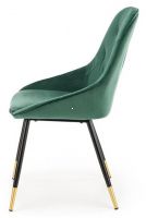 stolika K-437, poah: ltka VELVET tmav zelen/kov s povrchovou pravou - ierna/zlat, ilustran obrzok