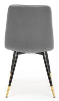 stolika K-438, poah: ltka VELVET siv/kov s povrchovou pravou - ierna/zlat, ilustran obrzok