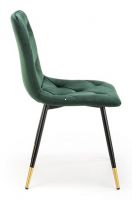 stolika K-438, poah: ltka VELVET tmav zelen/kov s povrchovou pravou - ierna/zlat, ilustran obrzok