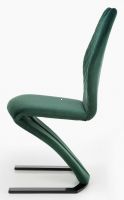 poťah: látka VELVET tmavá zelená/kov s povrchovou úpravou, stolička K-442 - ilustračný obrázok