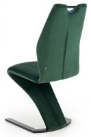 poťah: látka VELVET tmavá zelená/kov s povrchovou úpravou, stolička K-442 - ilustračný obrázok