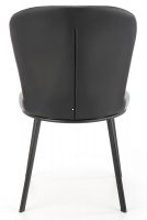 poťah: látka sivá/ekokoža čierna/kov s povrchovou úpravou - čierna, stolička K-447 - ilustračný obrázok