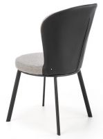 poťah: látka sivá/ekokoža čierna/kov s povrchovou úpravou - čierna, stolička K-447 - ilustračný obrázok